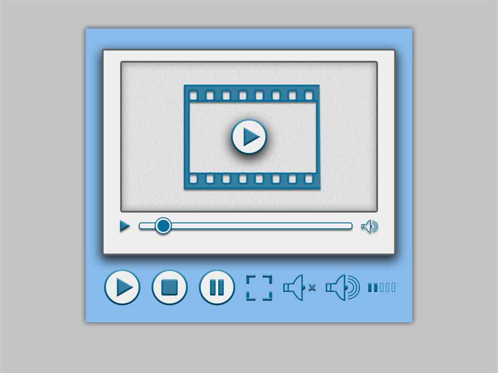 Videolejátszó felületének tervezése / UI design / webtipo.hu