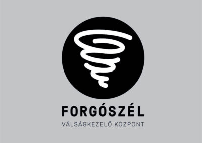 Képzeletbeli válságkezelő központnak, a Forgószélnek terveztem logót. – Niczkó Zsuzsanna / webtipo.hu