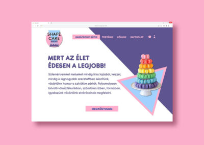 Webdesign tervezése cukrászdának